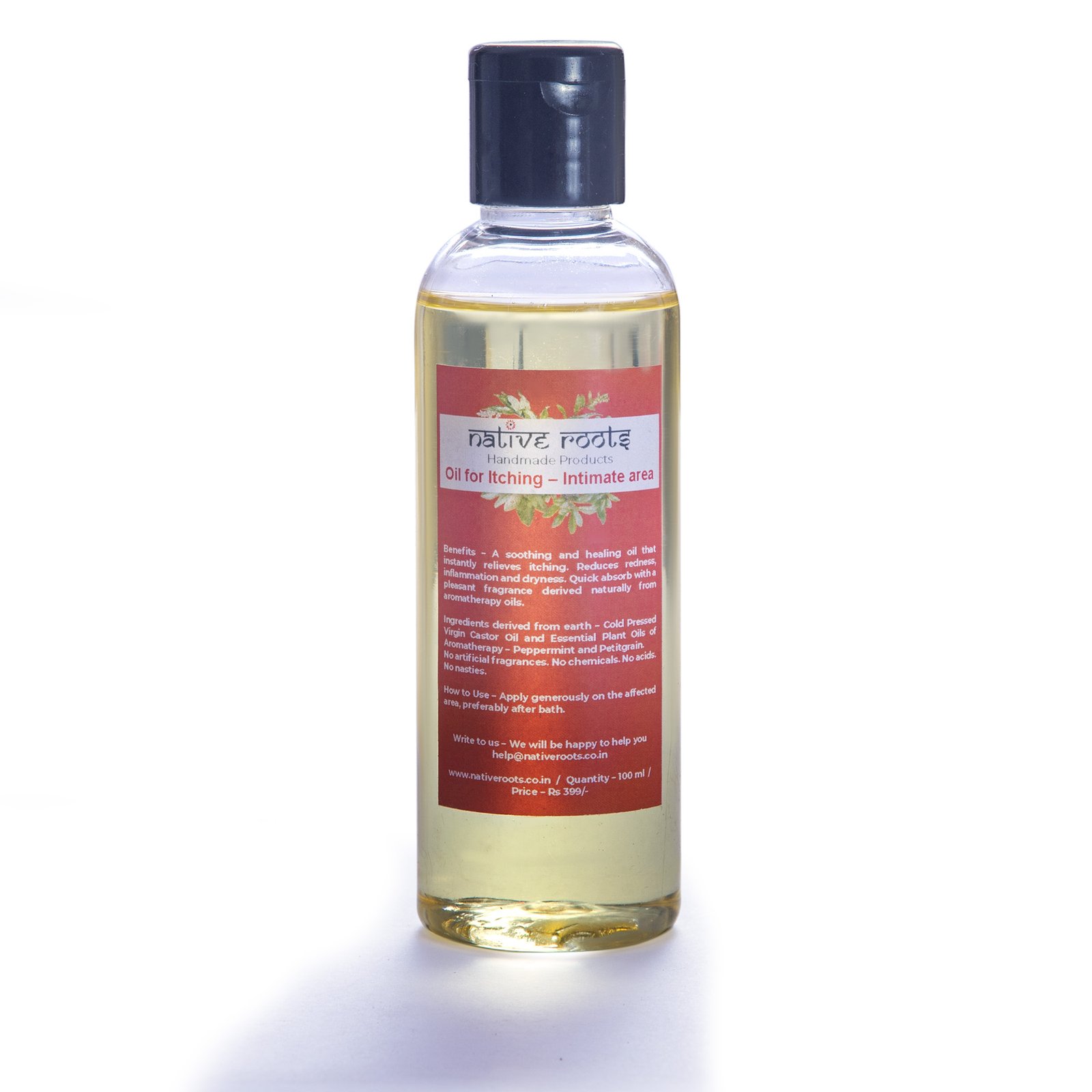 Oil for itching intimate area